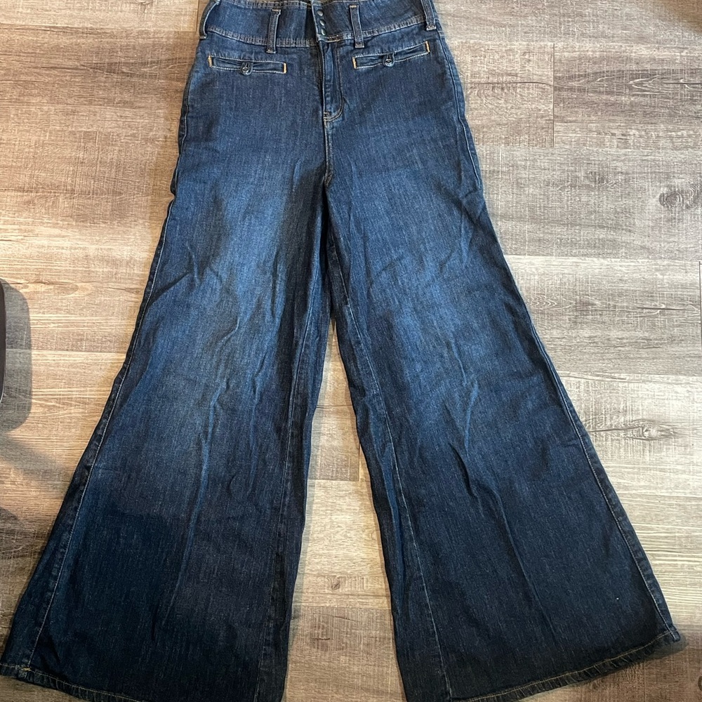 Anthropologie Dark Blue Flare Jeans